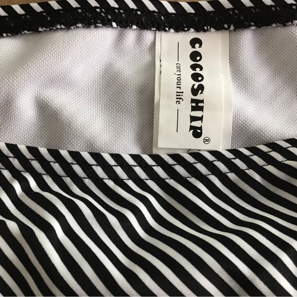 Cocoship Retro Ruched Ruffle High Waist bikini bottom size 10 - Picture 4 of 5